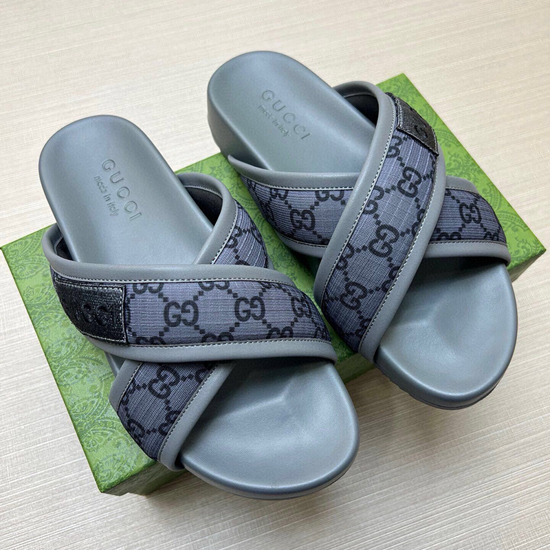 Gucci GG Blue Slides