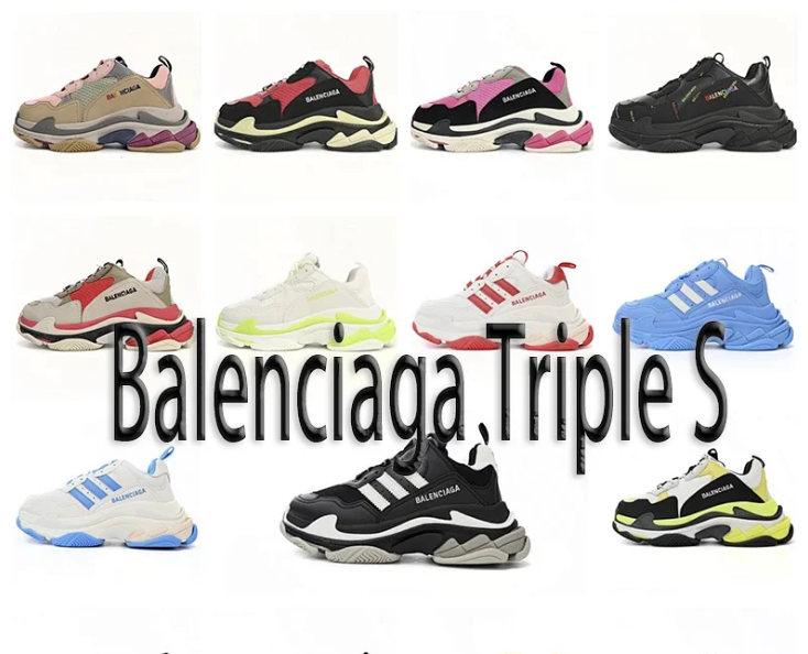 Balenciaga Triple S Multicolor Chunky Sneakers