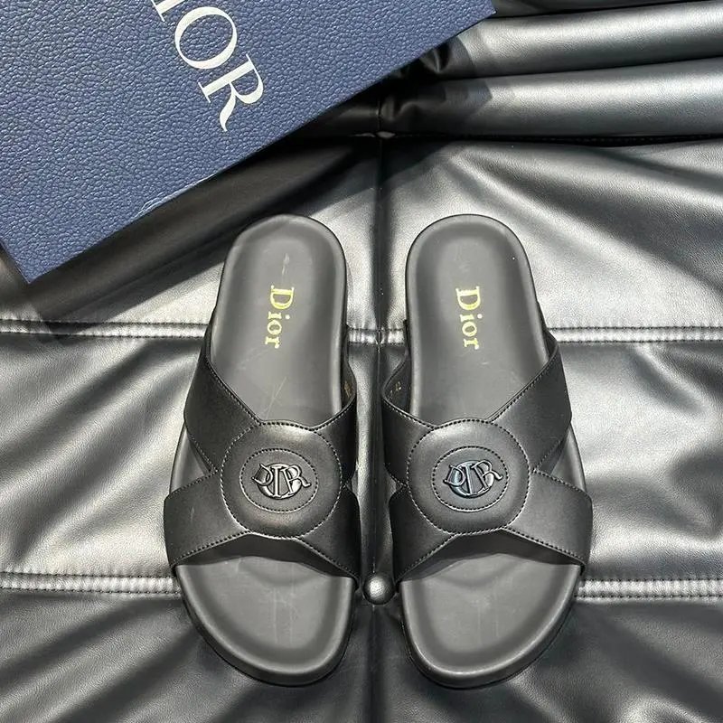 Dior Black Slippers