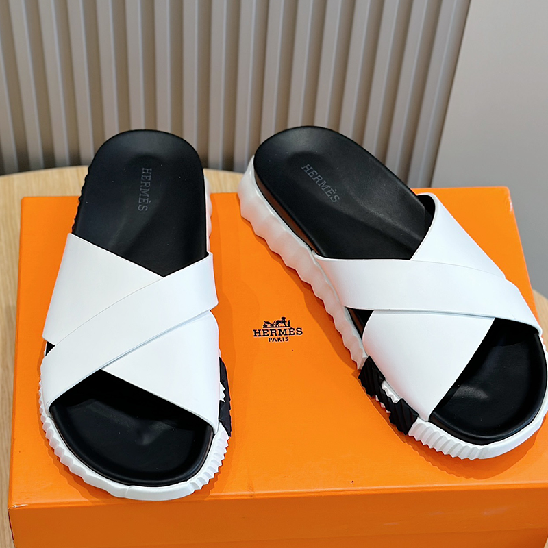 Hermes White Sandals