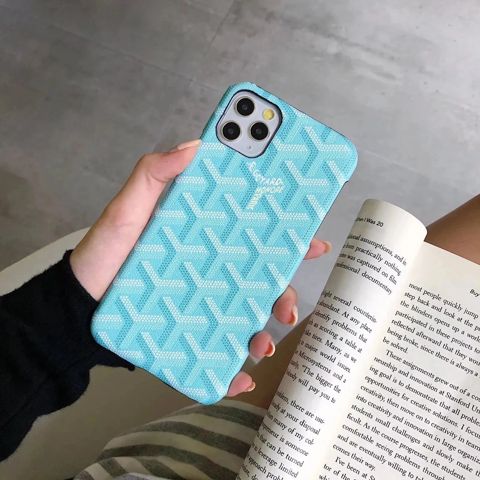 Goyard Blue Case