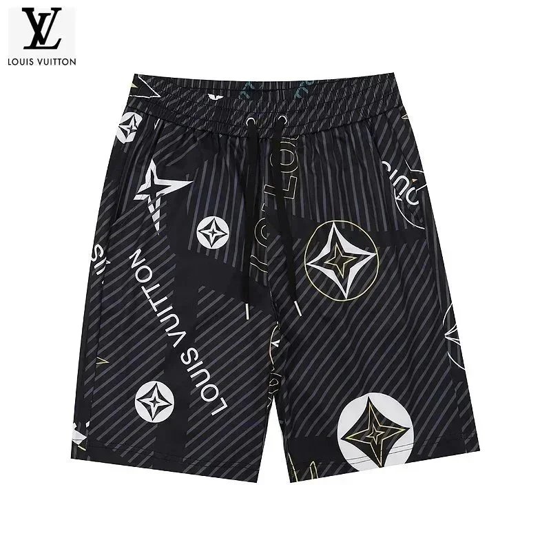 Louis Vuitton Monogram Print Multicolor Blue White Black Casual Shorts