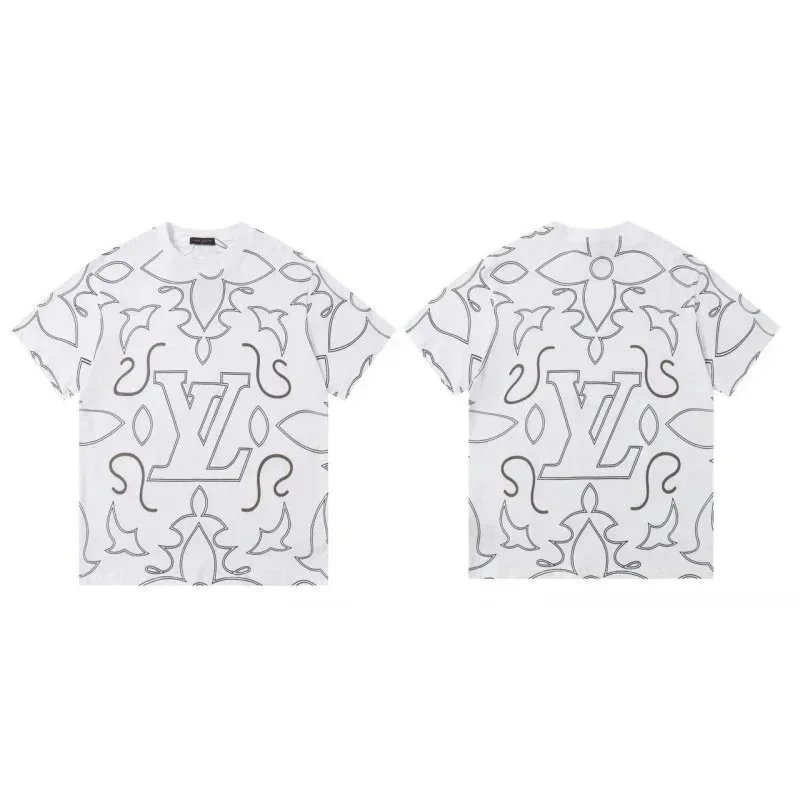 Louis Vuitton Monogram Print White Graphic T-Shirt