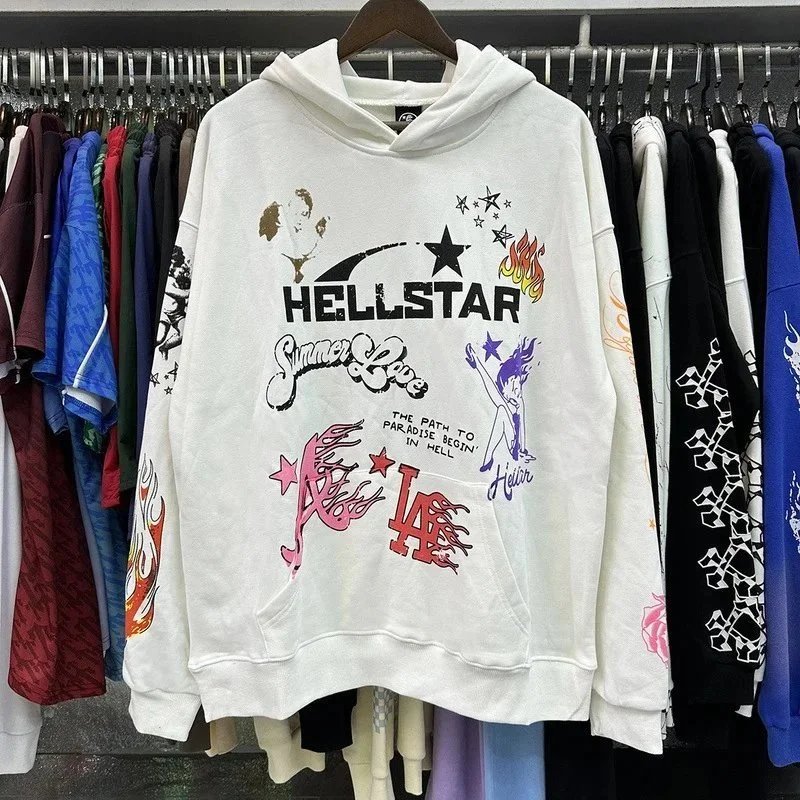 Hellstar White Hoodi