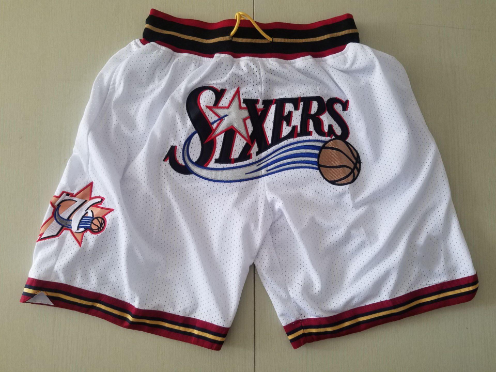 Sixers White Shorts