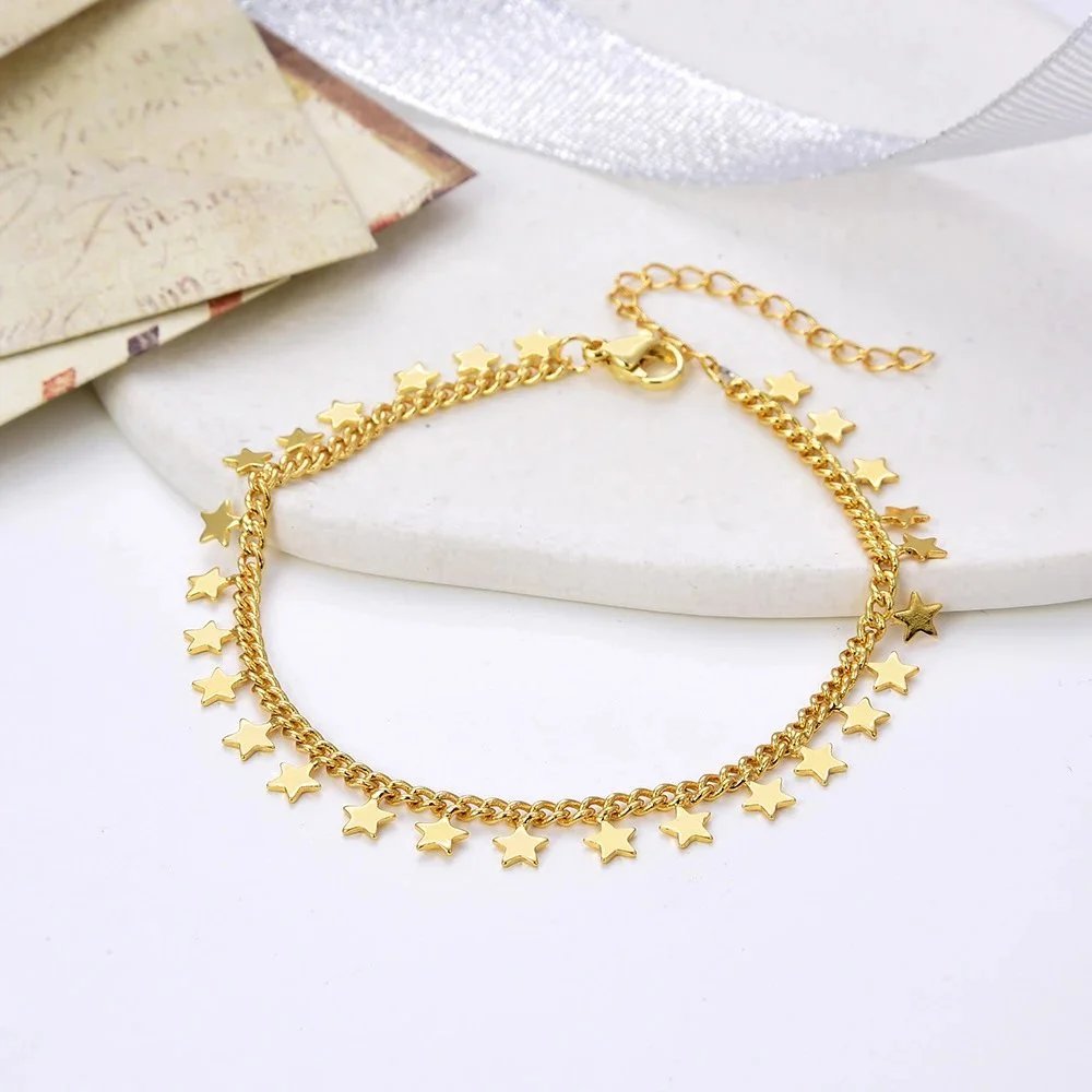 Star Charm Gold Ankl