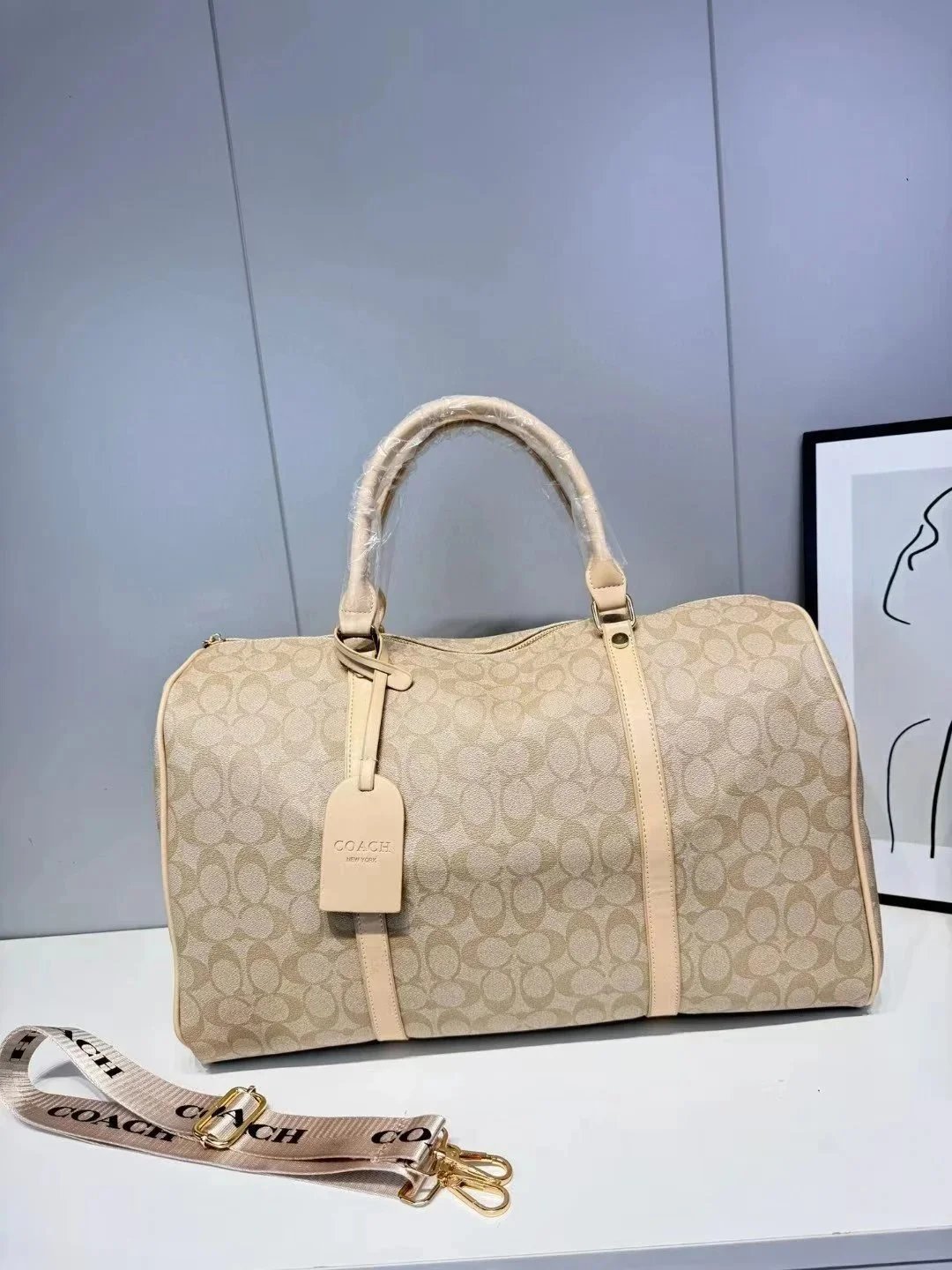 Coach Beige Duffle B