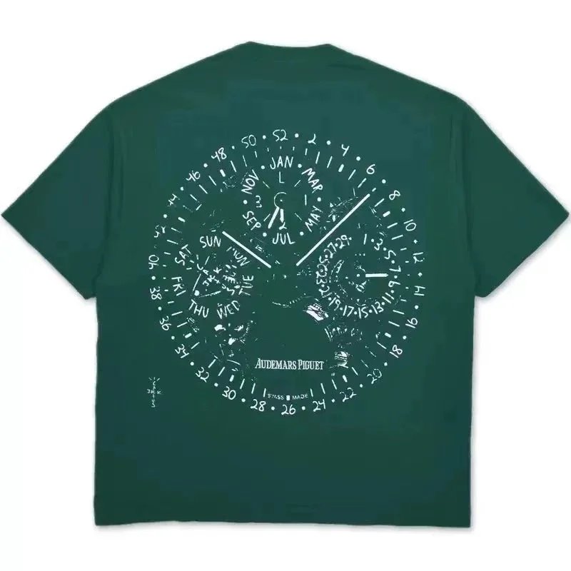 Audemars Piguet Green Graphic Print Oversized T-Shirt