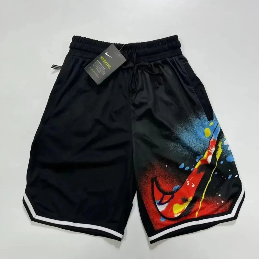 Nike Sport Shorts White Black Gray Casual Athletic