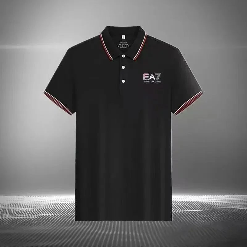 EA7 Black Polo Shirt