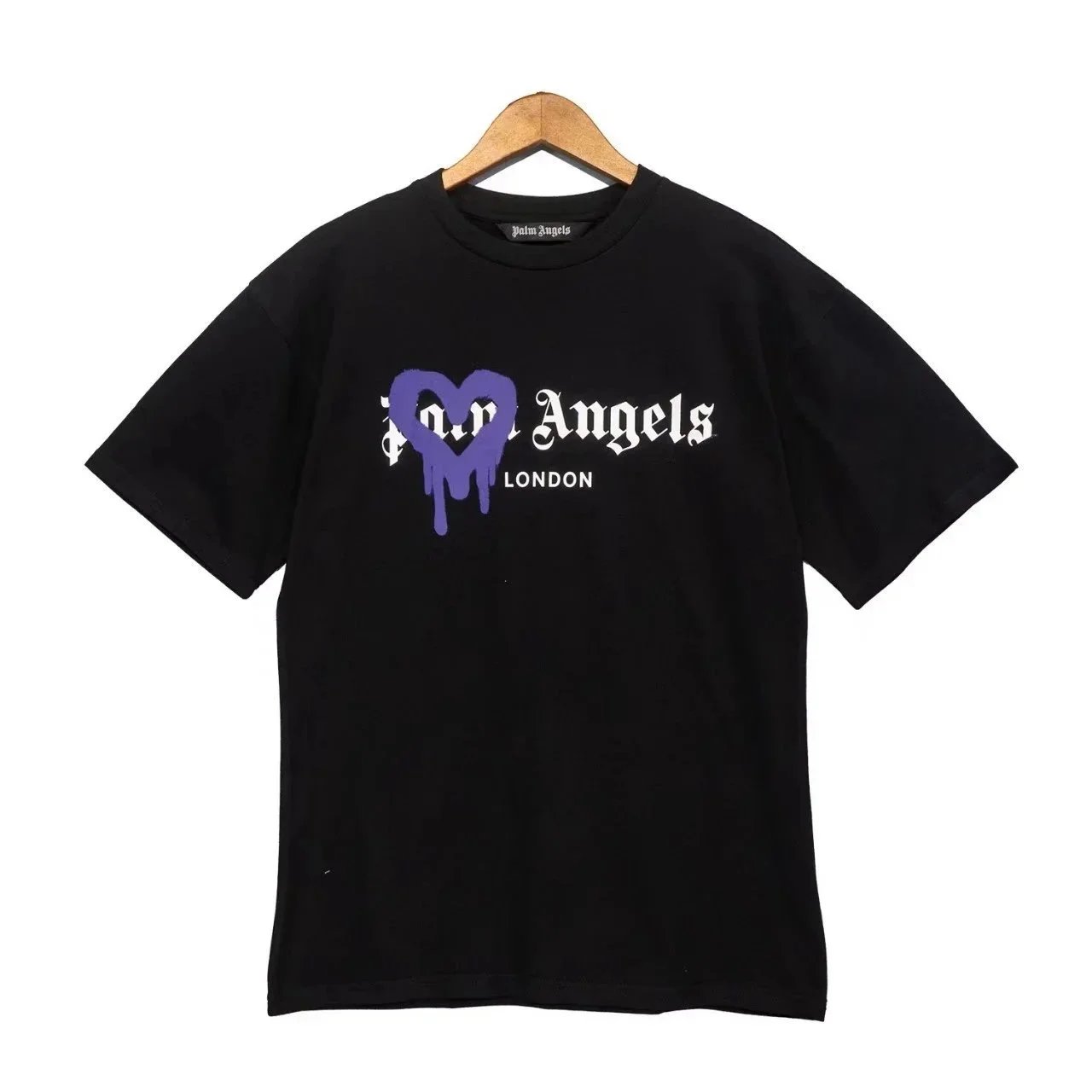 Palm Angels White Gothic Print T-Shirt