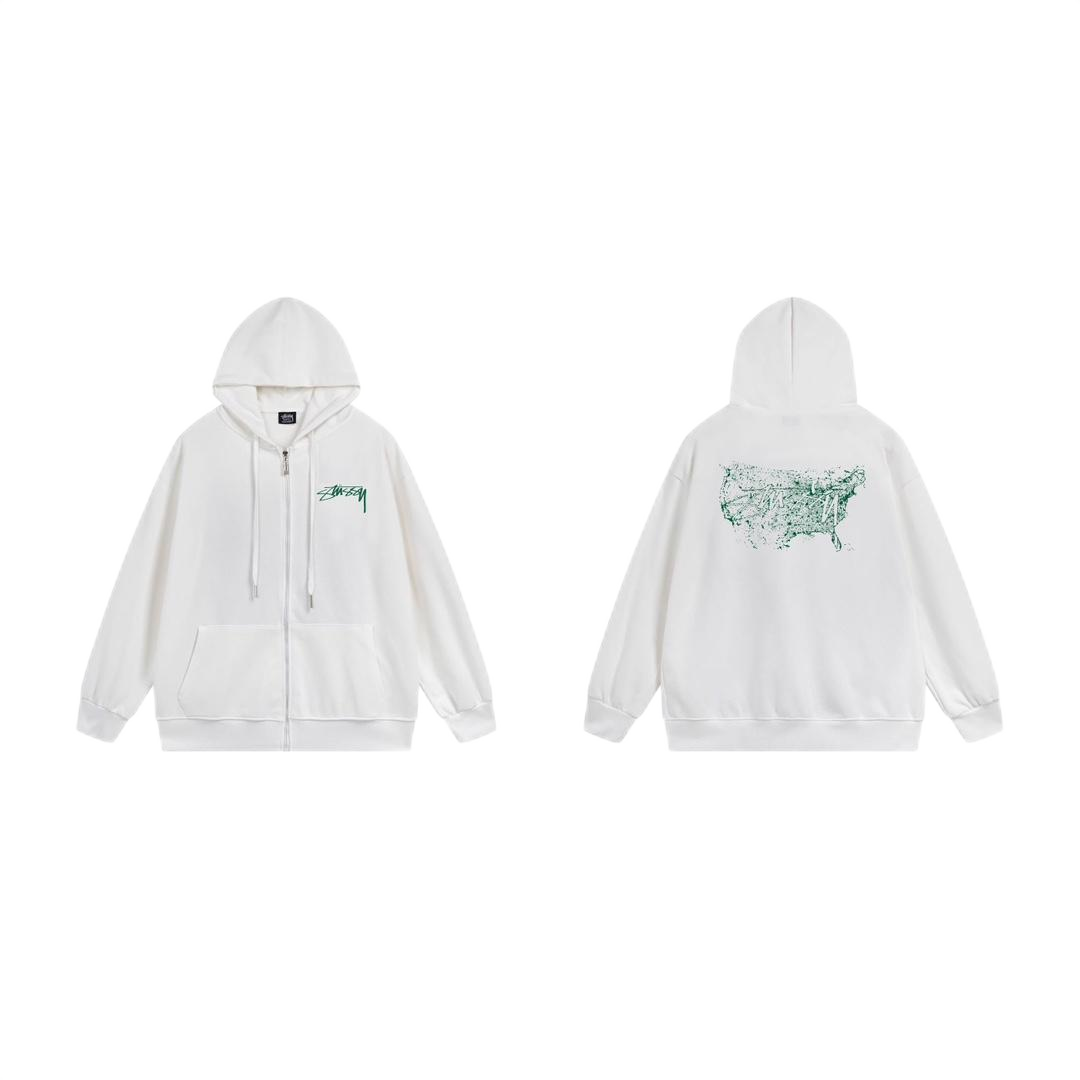 Stussy Green White H