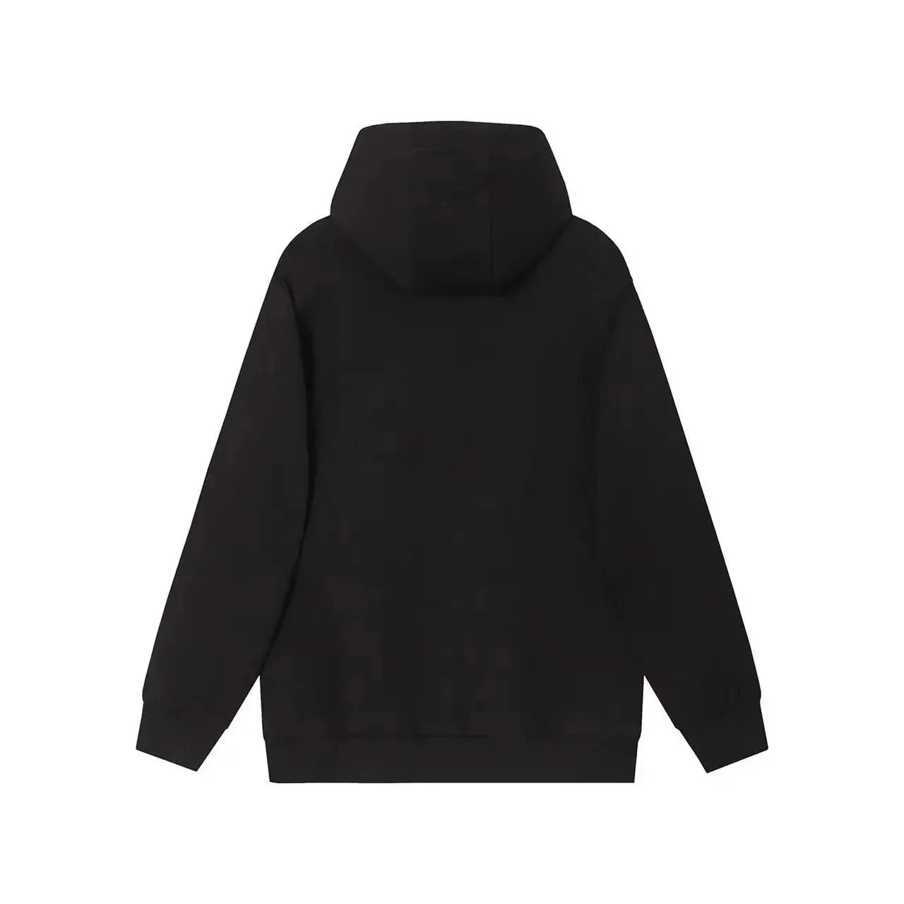 Prada Logo Black Embossed Hooded Sweatshirt