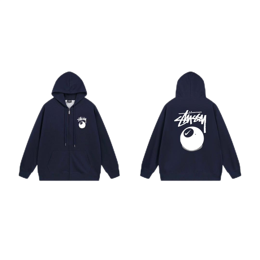 Stussy Navy Zip-Up H