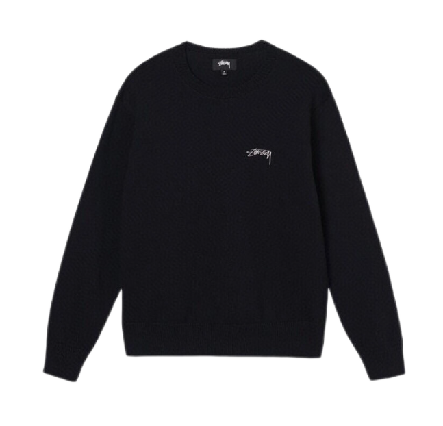 Stussy Black Crewnec