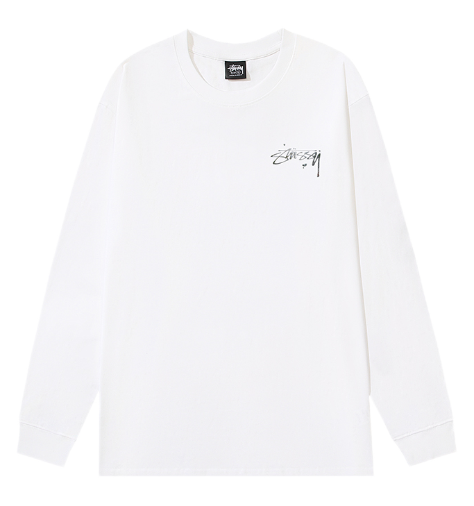 Stussy White Long-Sl