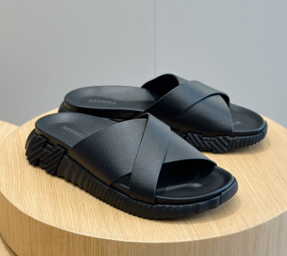 Hermès Black Sandals