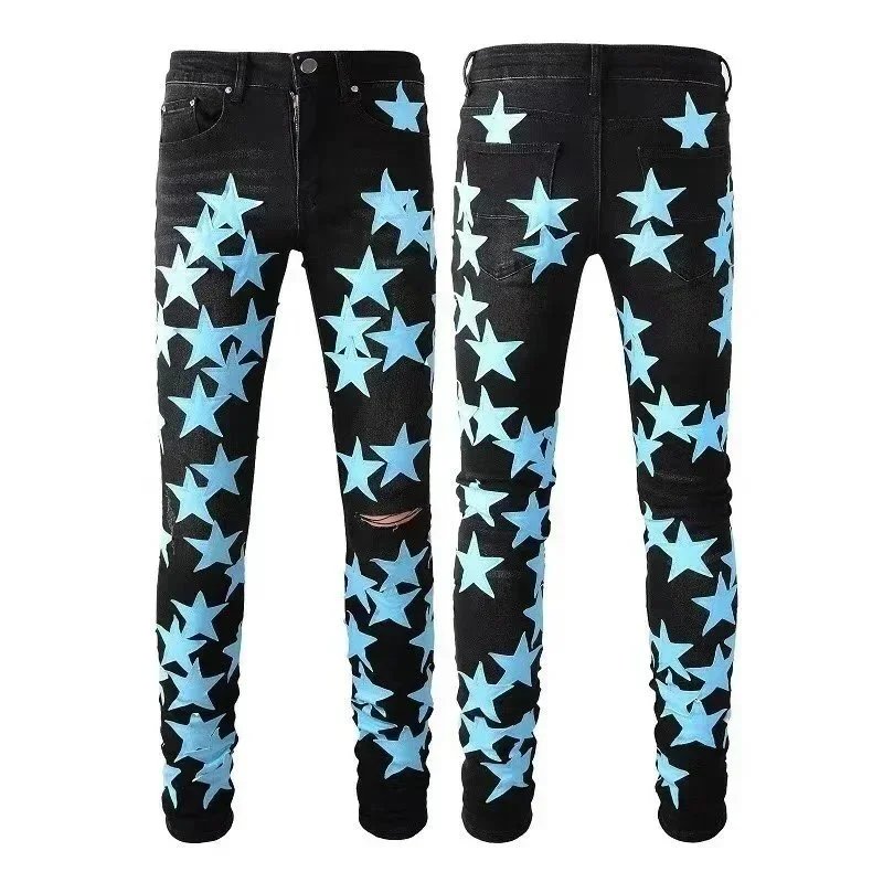 Amiri Black Blue Jea