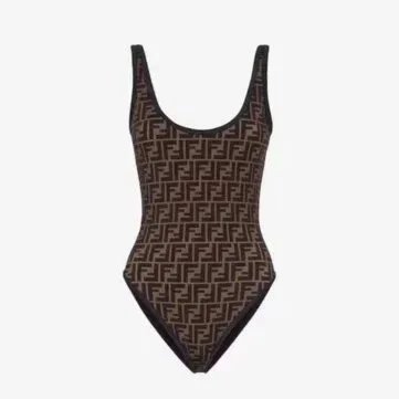 Fendi Logo Print Blue Black White Turquoise Black Gold Patterned Triangle Bikini Set