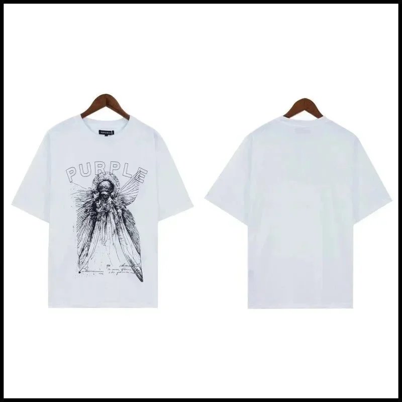 Purple Angel White T