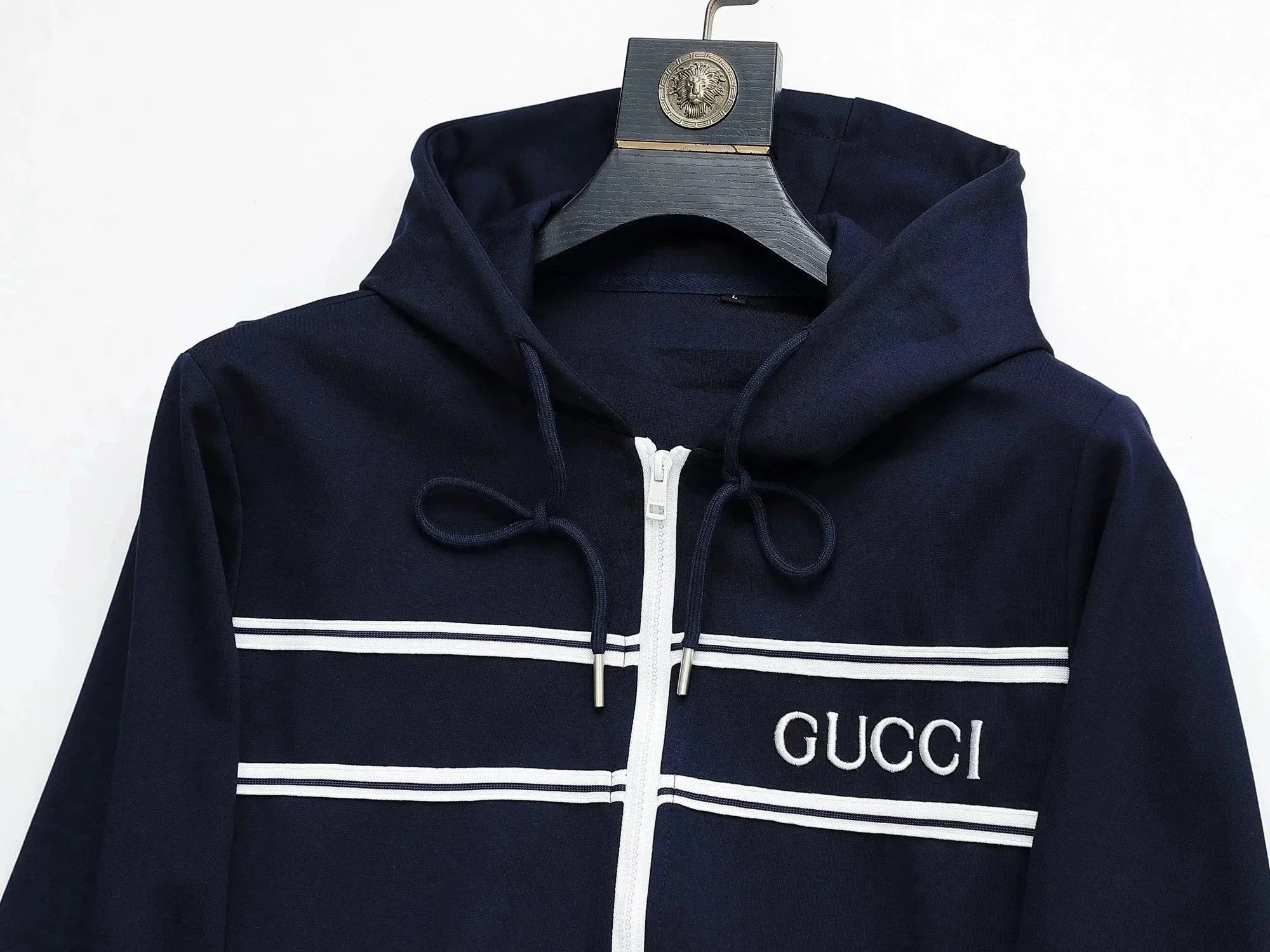 Prada Track Suit Navy Blue Striped Sportswear