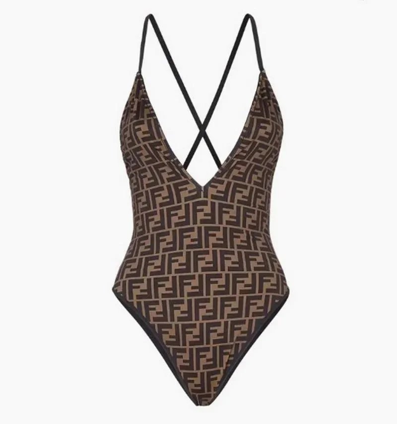 Fendi Brown Swimsuit