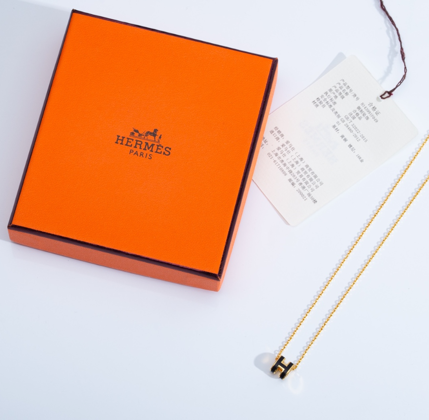 Hermès H Gold Neckla