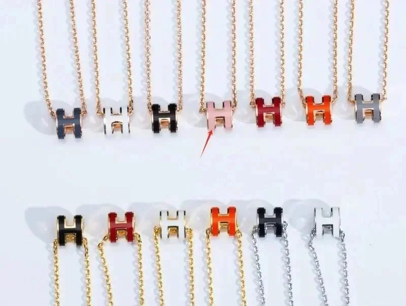 Hermès H Pink Neckla