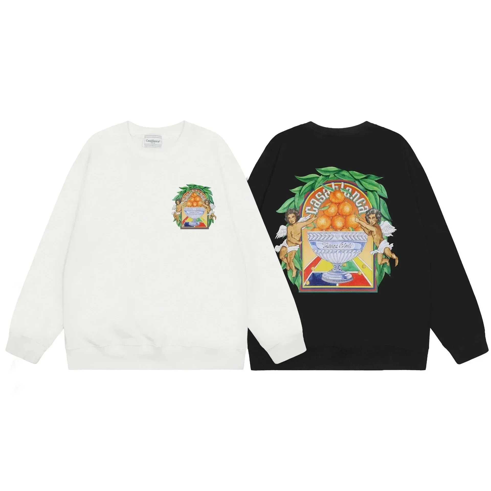 Casablanca Graphic Print Black White Oversized Sweatshirt