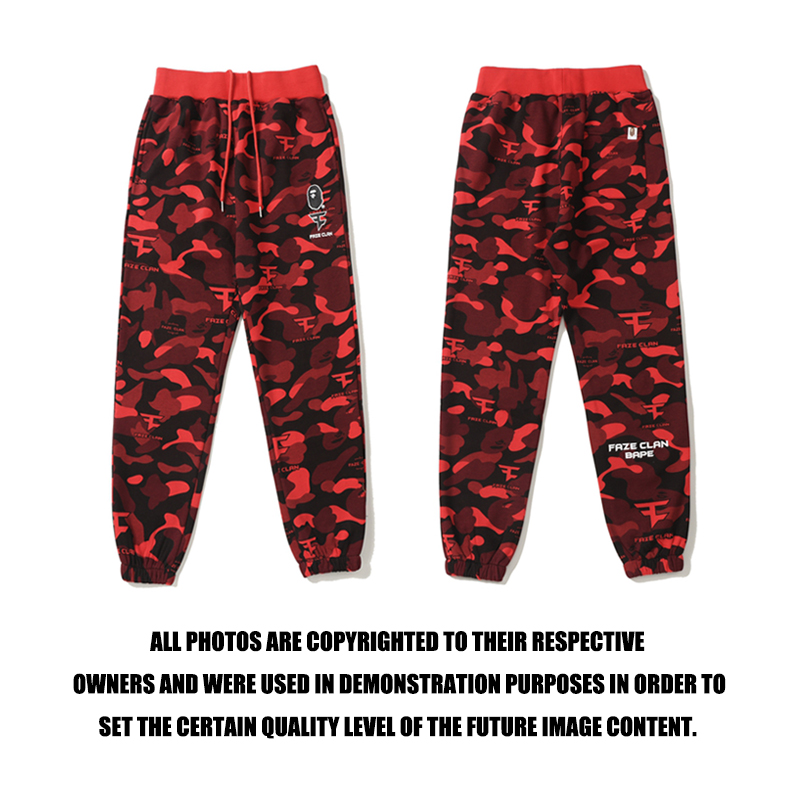 BAPE Red Camo Pants