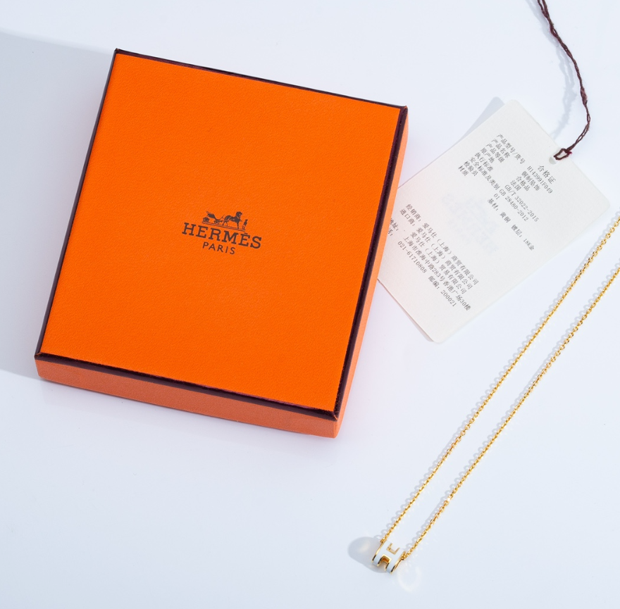 Hermès H Gold Neckla