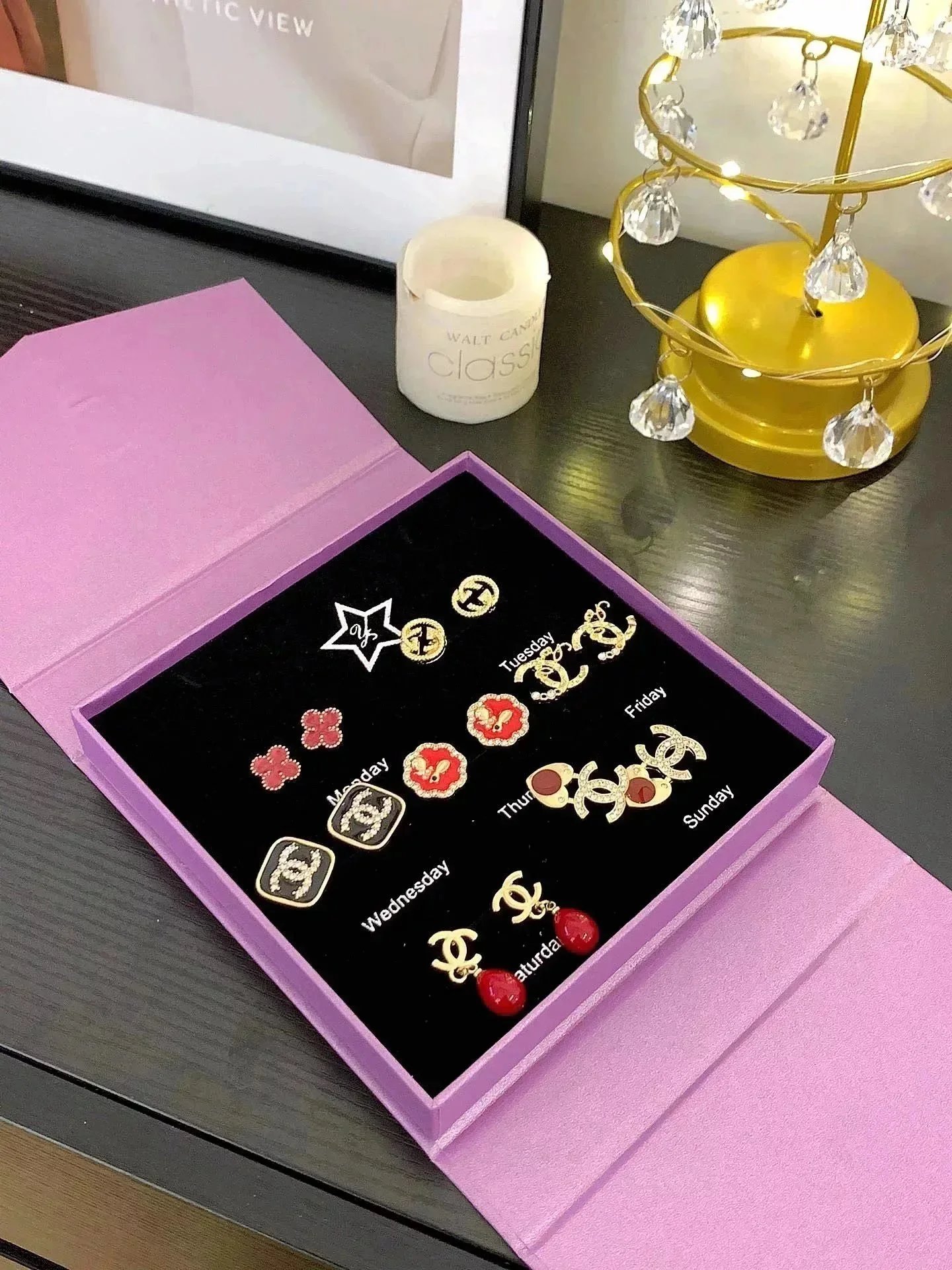 Chanel Gold Red Acce