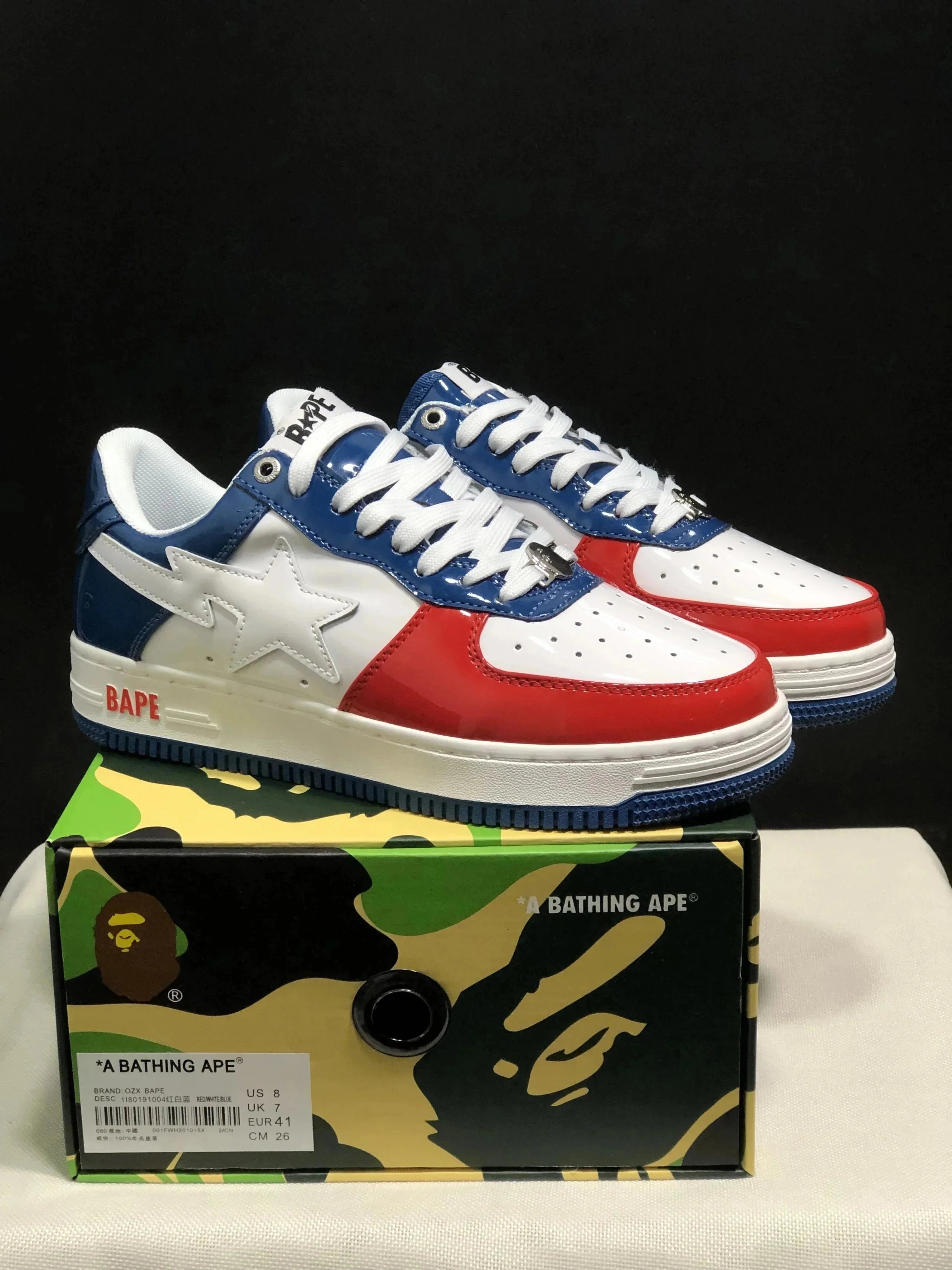 BAPE BAPE STAR Red W
