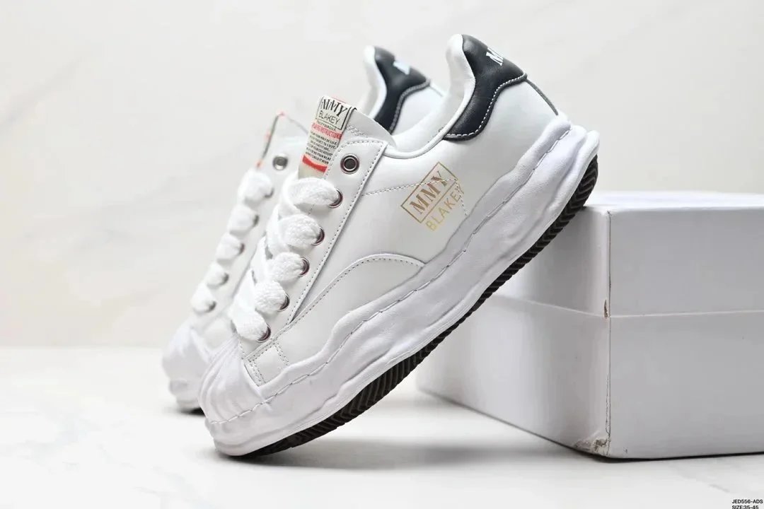 MMY Blakcy Canvas White Black Olive Red Grey Chunky Sole Sneakers