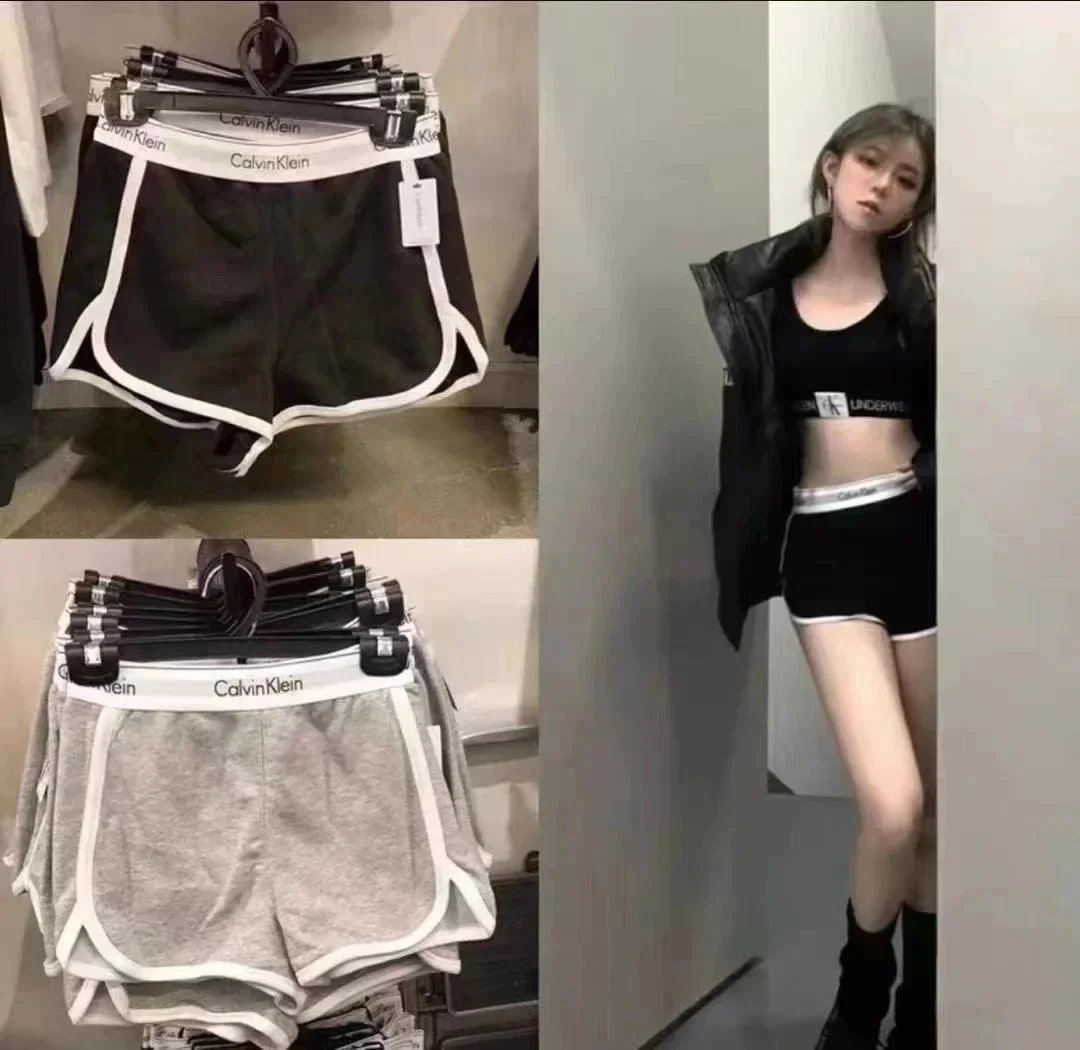 Calvin Klein Black White Trimmed Athletic Shorts