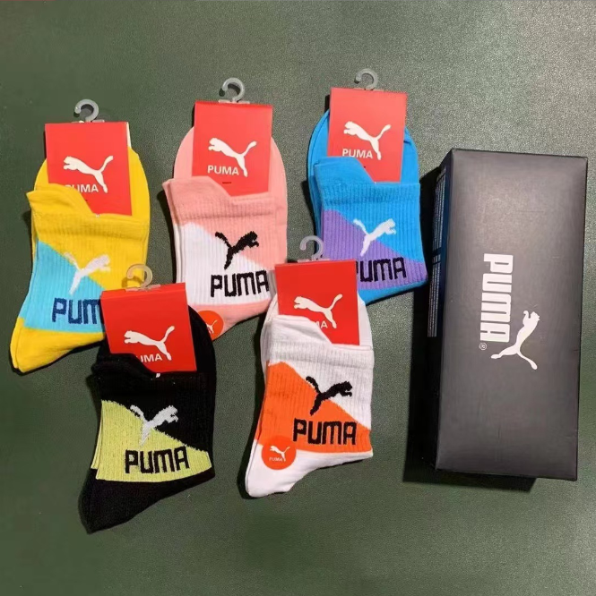 Champion C3050 White Navy Beige Black Casual Crew Socks