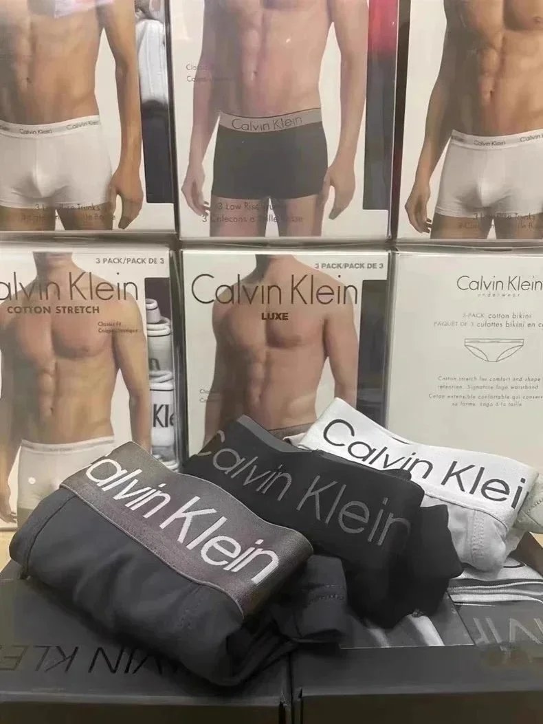 Calvin Klein Gray Black White Logo Waistband Underwear