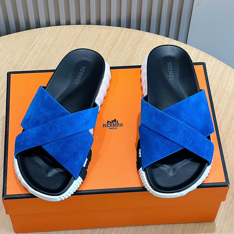 Hermès Blue Slides