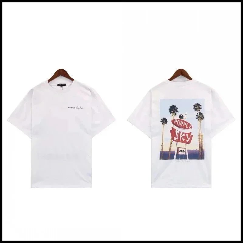 Purple Sky White T-S