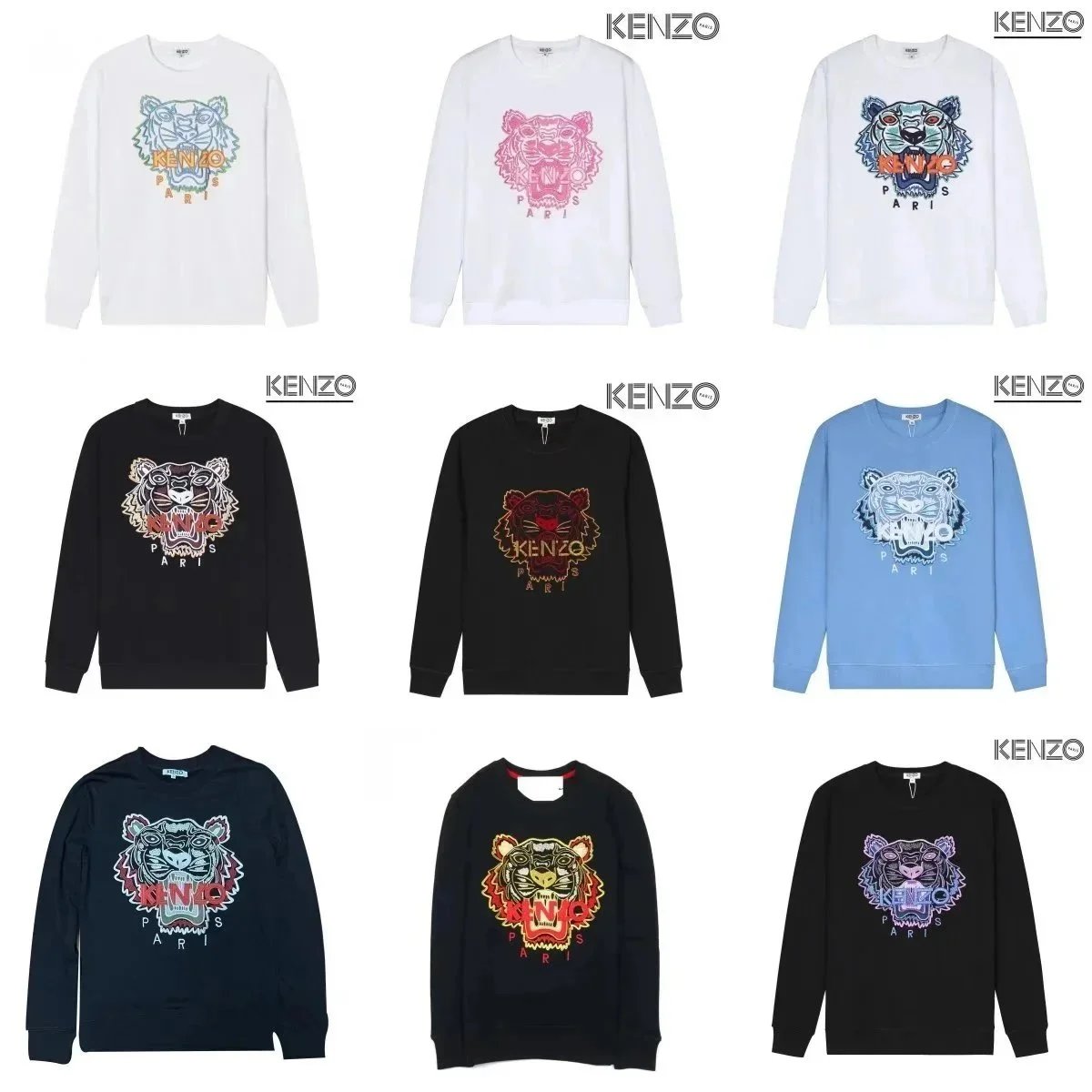 Kenzo Tiger Graphic White Black Blue Navy Crewneck Sweatshirt