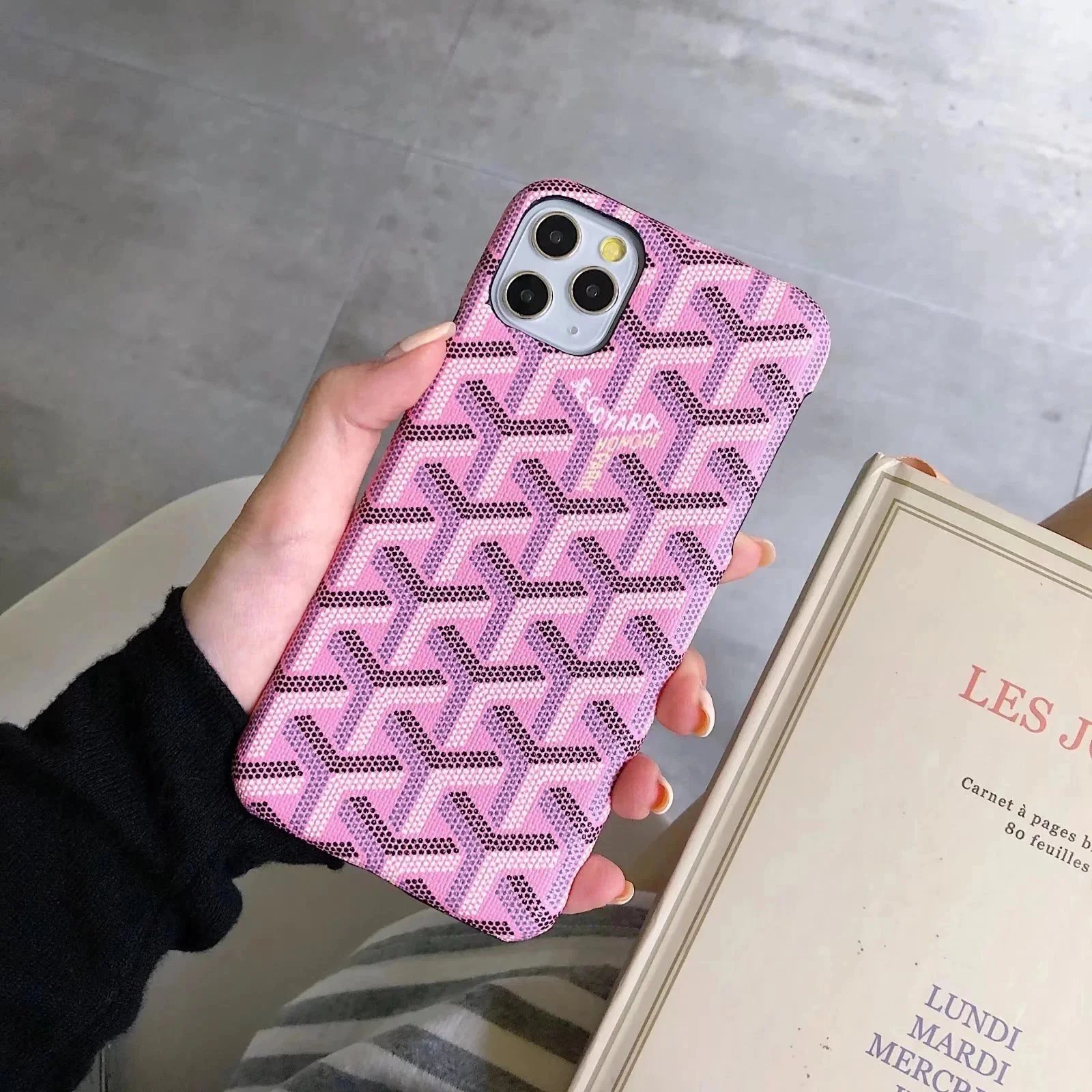 Goyard Pink Case