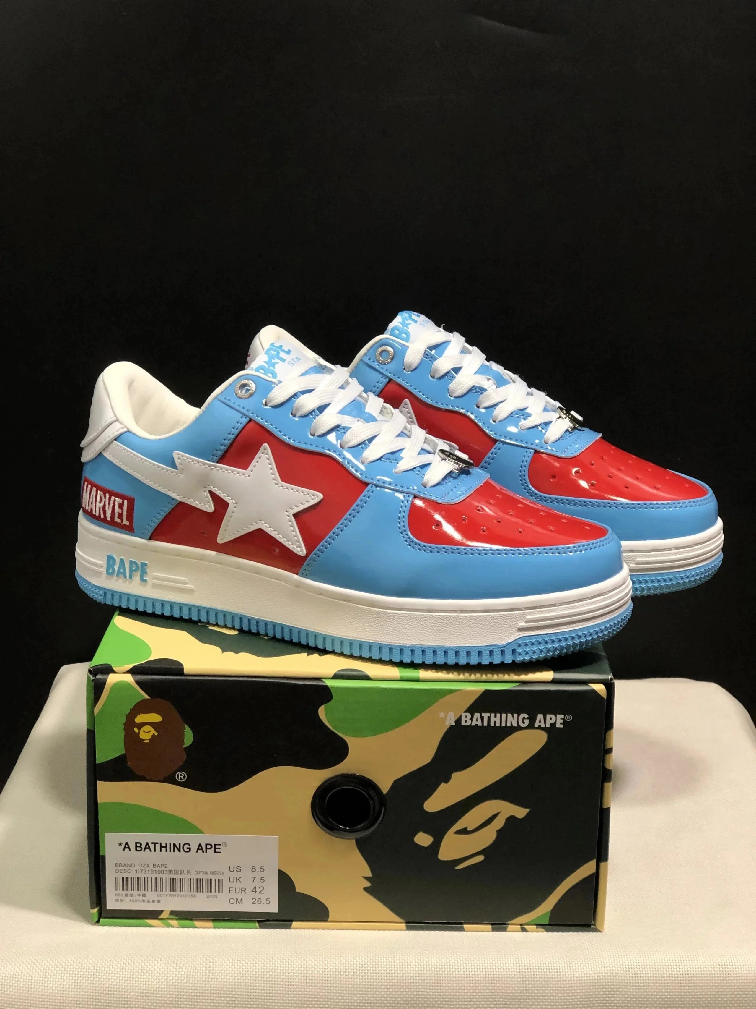 BAPE Marvel Red Blue