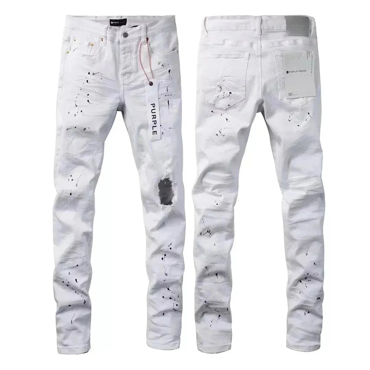 Purple Brand White J