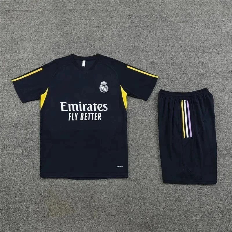 Real Madrid Training Kit White Orange Casual Soccer Set