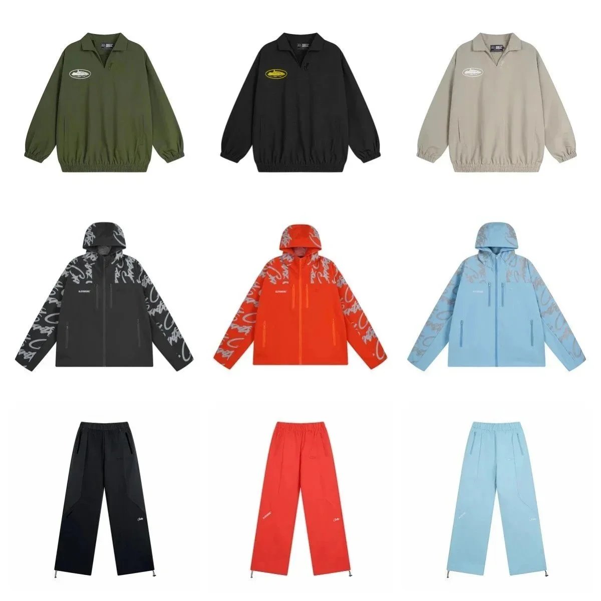 Unisex Loose-Fit Hooded Windbreaker Jacket
