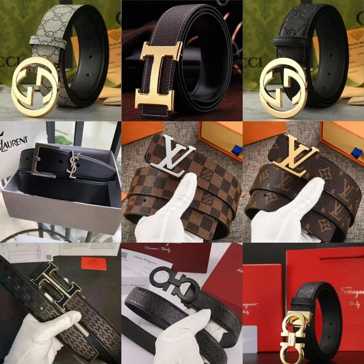 Gucci GG Marmont Beige Monogram Belt