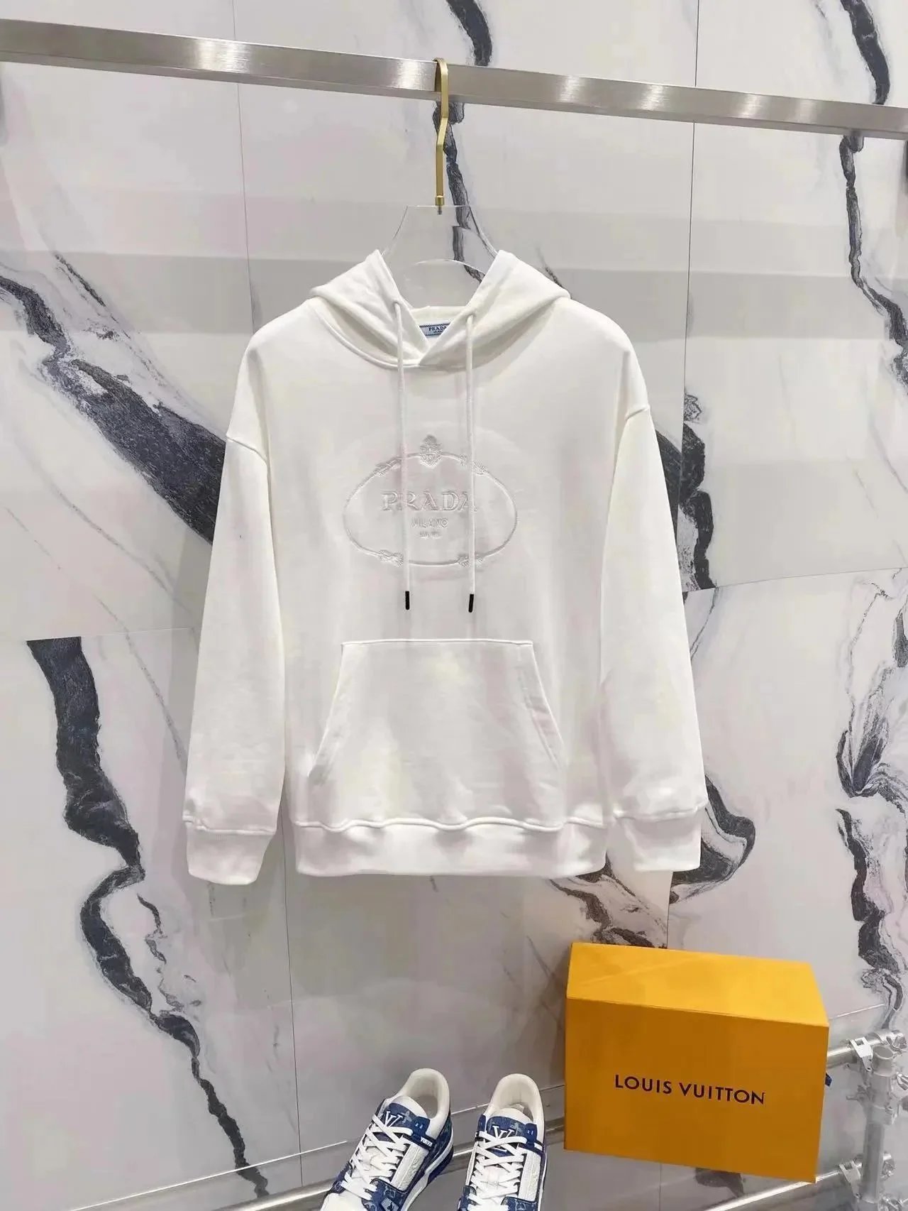 Prada White Hoodie