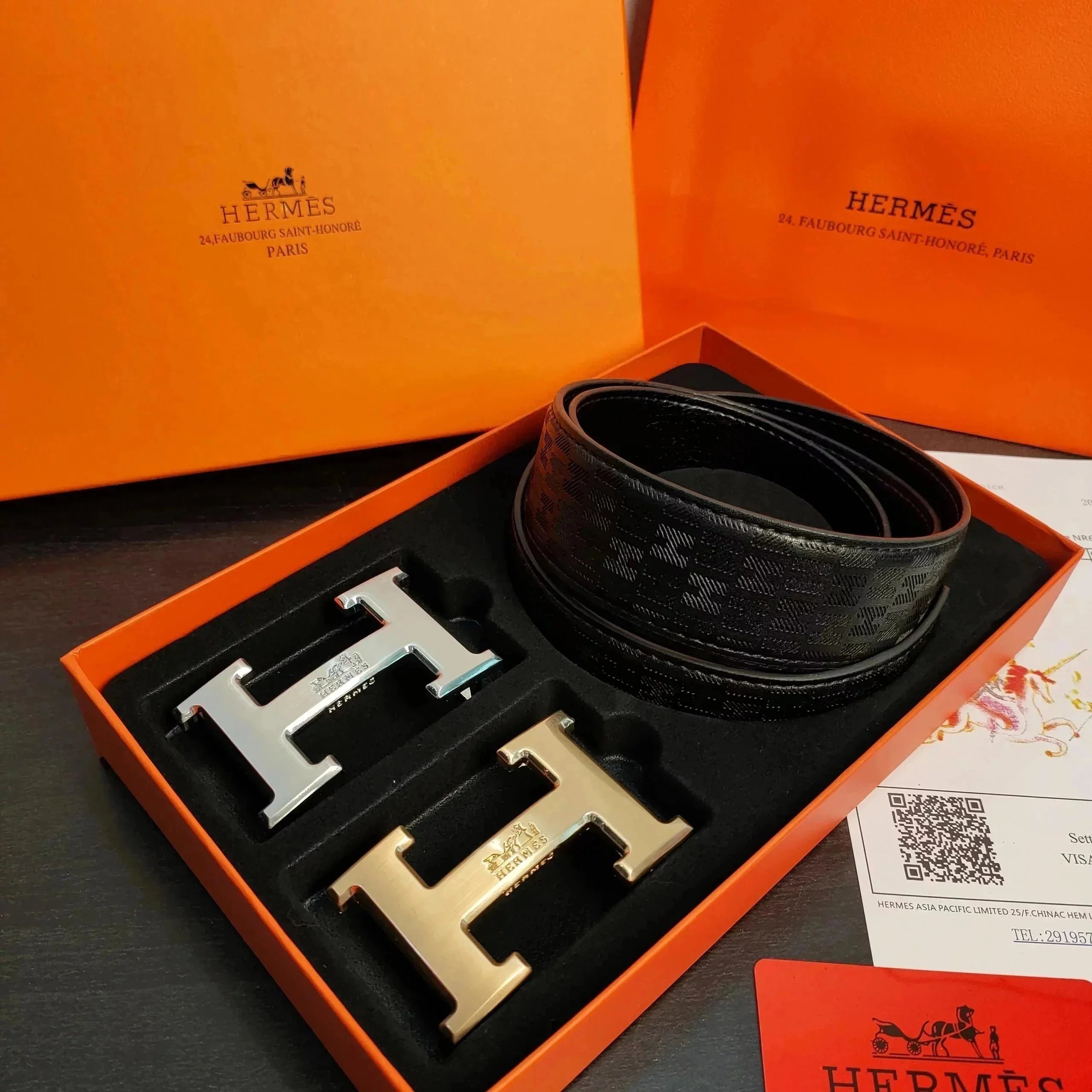 Hermès Black Leather
