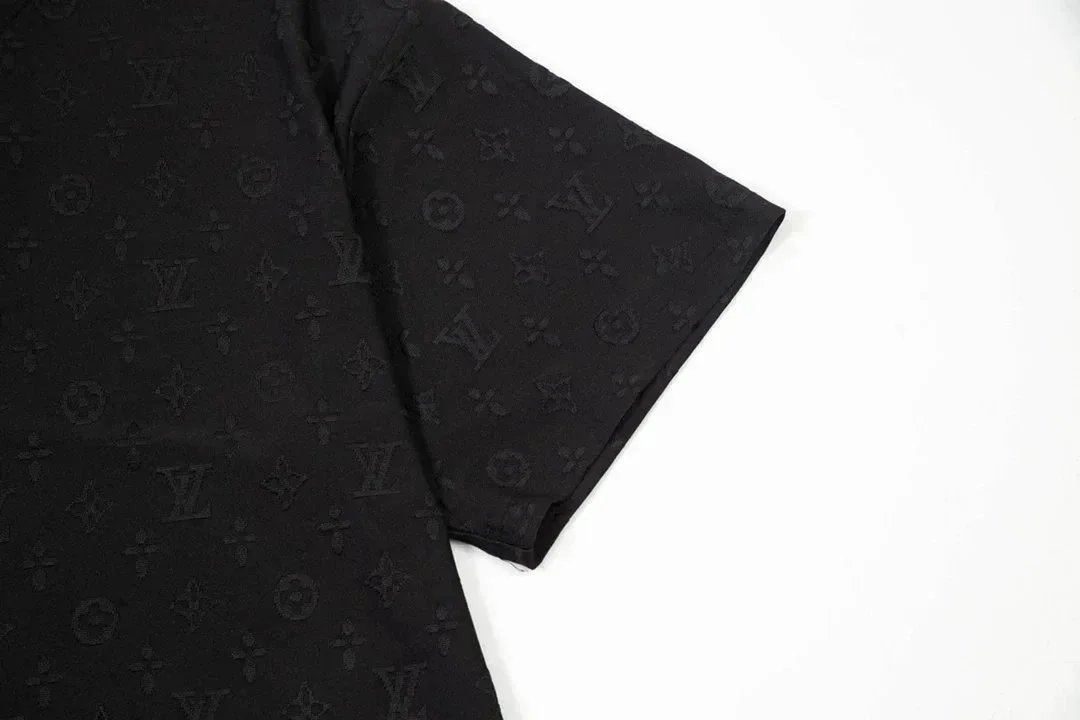Louis Vuitton Monogram Print Black White Green Graphic T-Shirt