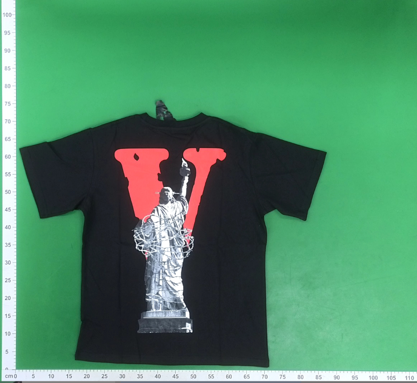 Vlone Black Yellow Logo Graphic T-Shirt
